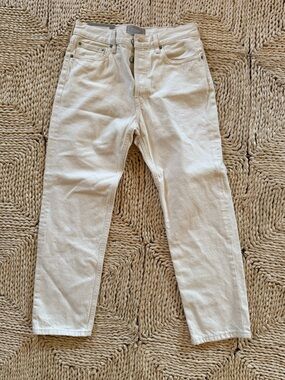 Everlane Cream Denim Jeans Ecru 26